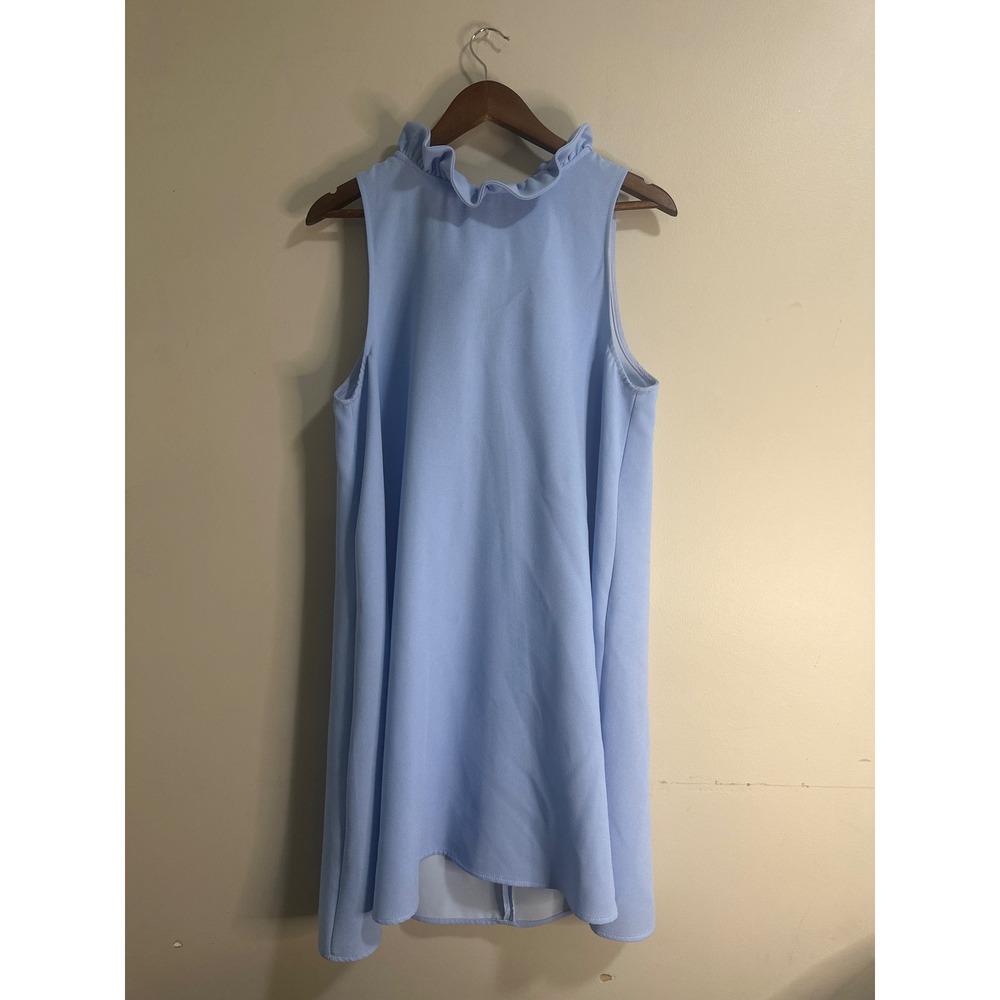 Pomander Place Blue Bow Neck Shift Dress Tuckernuck Preppy Coastal Chic XL